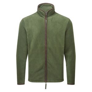 Premier Mens Artisan Fleece Jacket / Moss Green/Brown